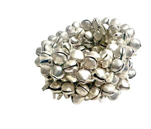 KIM SEYBERT SET OF 3 SILVER JINGLE BELLS NAPKIN RINGS NEIMAN MARCUS